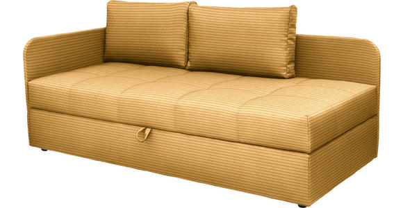 LIEGE  in Cord Currygelb  - Currygelb/Schwarz, Basics, Kunststoff/Textil (95/90/205cm) - Xora