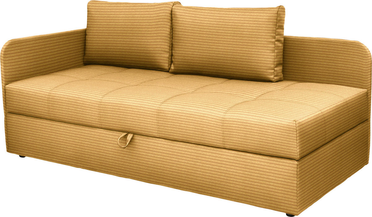 LIEGE Cord Currygelb  - Currygelb/Schwarz, Basics, Kunststoff/Textil (95/90/205cm) - Xora