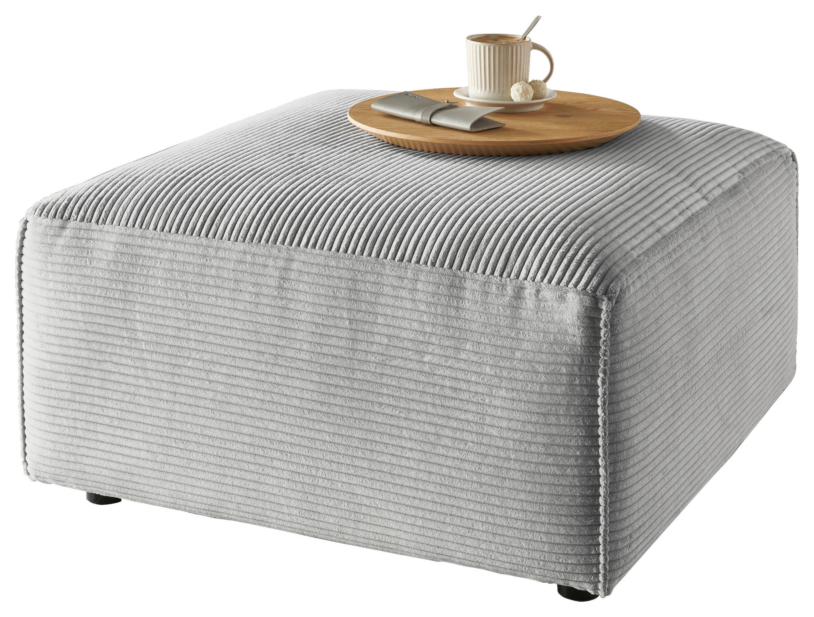 TABURET, textil, 80/71/80 cm - šedá/černá, Design, textil/plast (80/71/80cm) - Livetastic