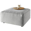 HOCKER in Textil Grau  - Schwarz/Grau, Design, Kunststoff/Textil (80/71/80cm) - Pure Home Lifestyle