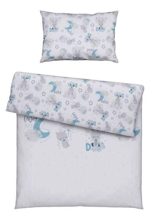 BABYBETTWÄSCHE 100/135 cm  - Blau/Grau, Basics, Textil (100/135cm) - Avelia