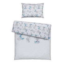 POSTELJINA ZA BEBE  100/135 cm    TIMMY BLUE  - siva/plava, Basics, tekstil (100/135cm) - Avelia