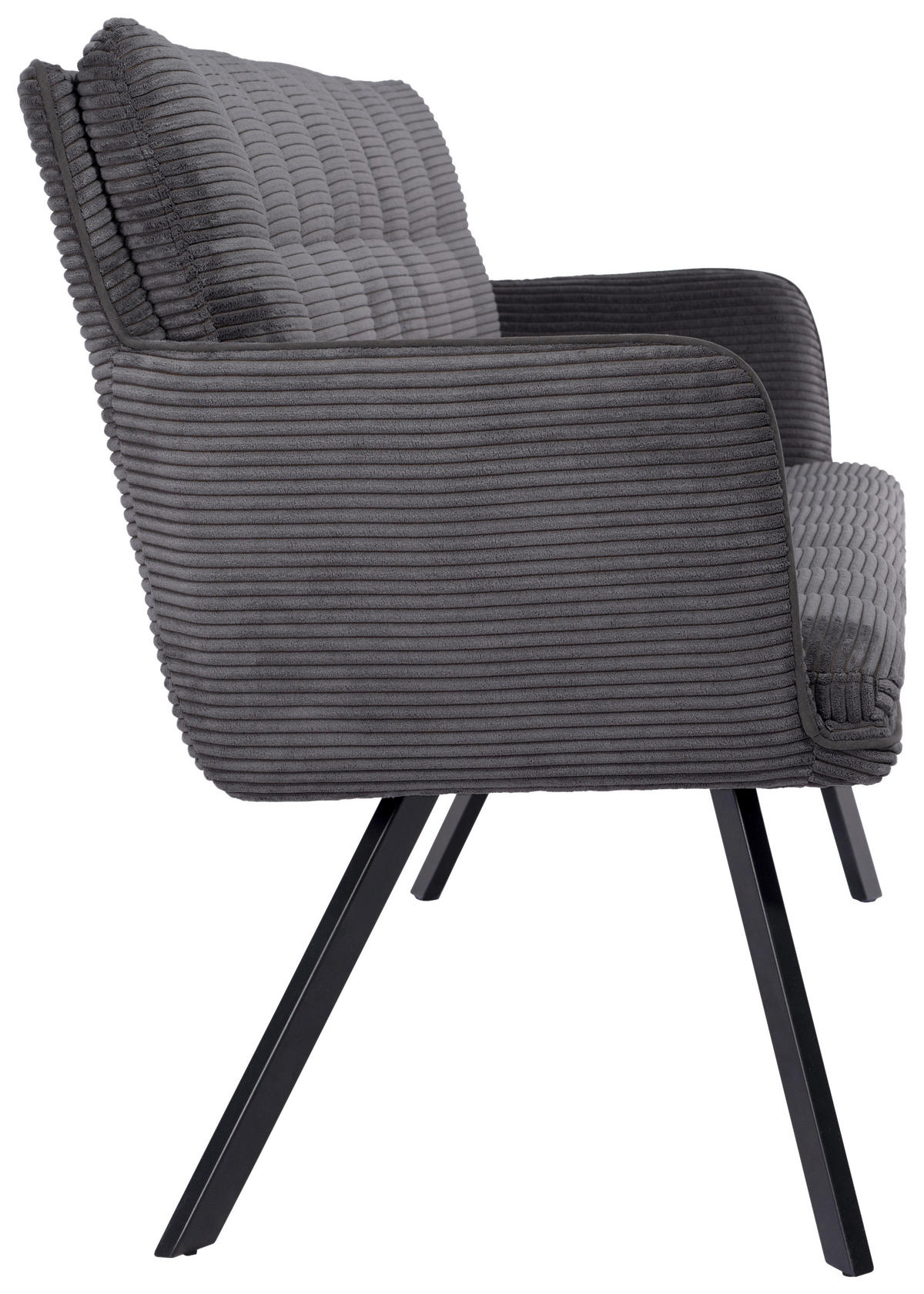 SITTBÄNK i metall, textil blågrå  - blågrå/svart, Design, metall/textil (170/88/65cm) - Stylife