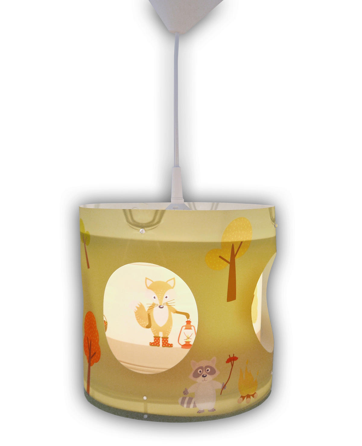 KINDERHÄNGELEUCHTE Waldtiere 25/27 cm   - Multicolor, Trend, Kunststoff (25/27cm)