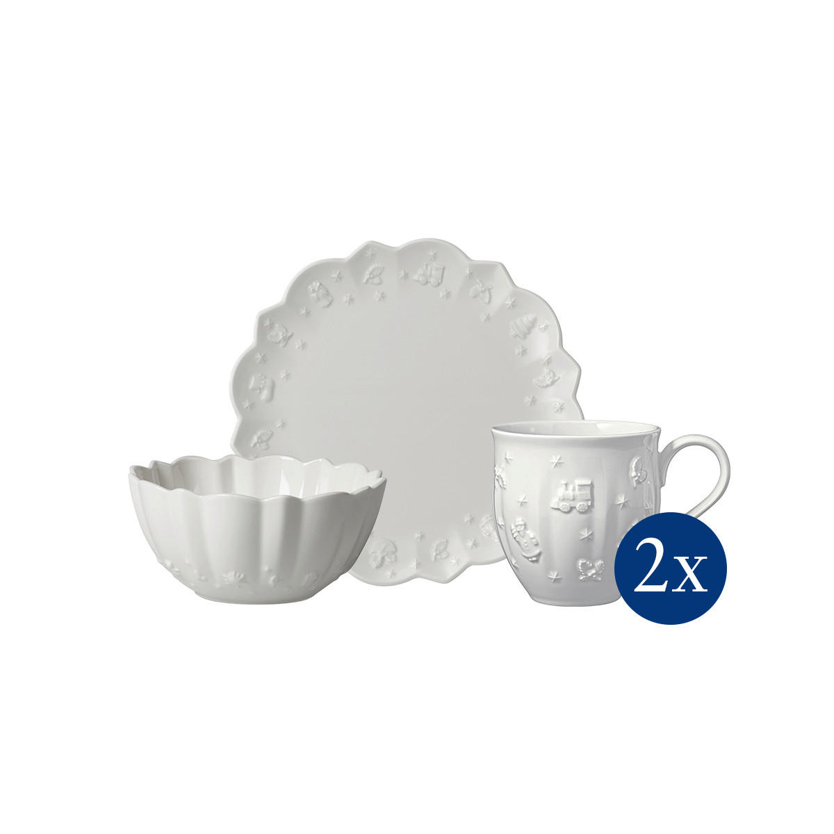 FRÜHSTÜCKSSET Weiß Toy`s Delight Classic Royal  - Weiß, Basics, Keramik - Villeroy & Boch