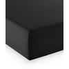 BOXSPRING-FIXLEINTUCH - Schwarz, Basics, Textil (90-100/200-210cm) - Fleuresse