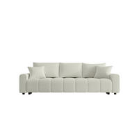 SCHLAFSOFA OLIVIER in Struktur Creme  - Creme/Schwarz, MODERN, Kunststoff/Textil (236/90/100cm) - MID.YOU