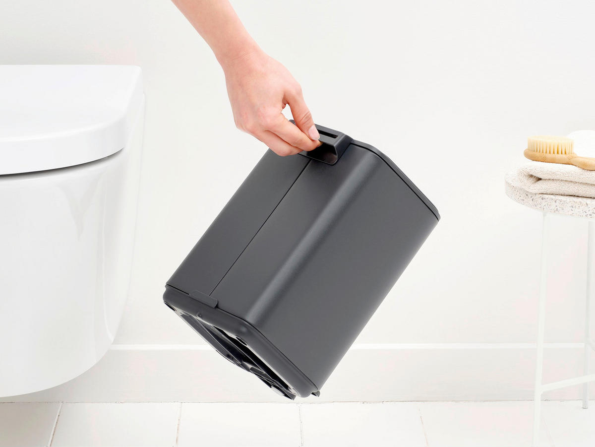 KANTA SA PAPUČICOM  4 l   - tamnosiva/antracit, Konvencionalno, metal/plastika (20/26,8/20,5cm) - Brabantia