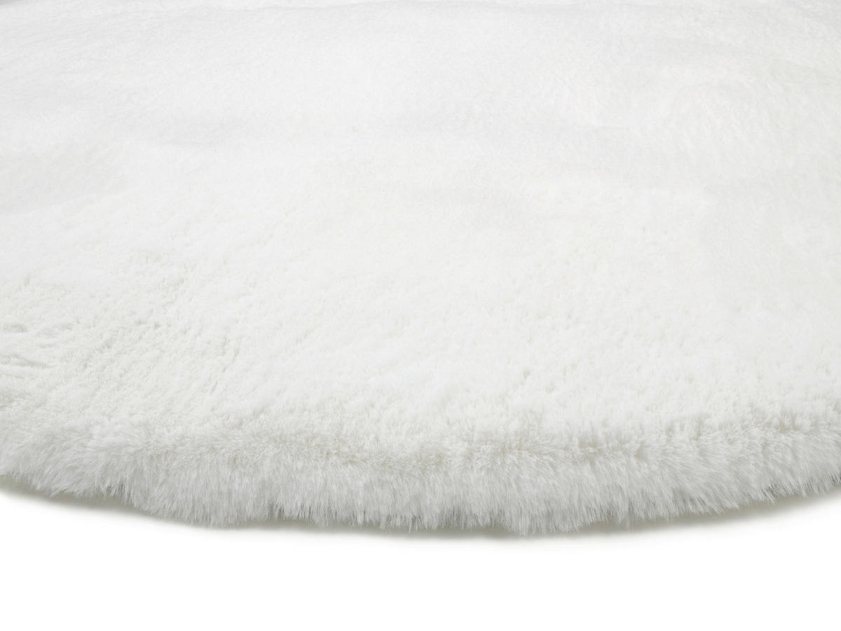 HOCHFLORTEPPICH 80/80 cm Silky Haven Creme, Weiß  - Creme/Weiß, Basics, Textil (80/80cm)