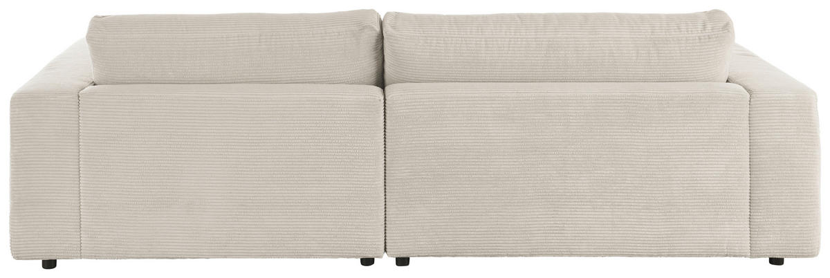 ECKSOFA in Cord Hellgrau  - Hellgrau/Schwarz, Design, Kunststoff/Textil (270/190cm) - Lomoco