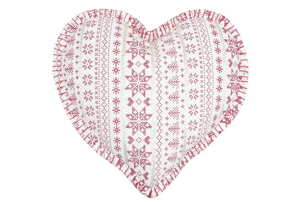 OKRASNA BLAZINA  VALGENIS   30/30 cm          - rdeča/bela, Design, tekstil (30/30cm) - X-Mas