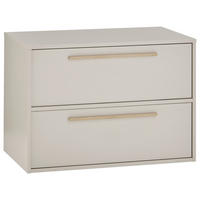 WASCHBECKENUNTERSCHRANK 80/56/46 cm  - Kaschmir/Eichefarben, Design, Holzwerkstoff/Kunststoff (80/56/46cm) - home24