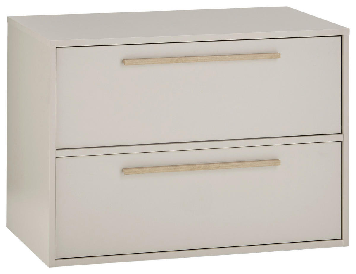 WASCHBECKENUNTERSCHRANK 80/56/46 cm  - Kaschmir/Eichefarben, Design, Holzwerkstoff/Kunststoff (80/56/46cm) - home24