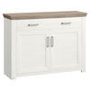 SIDEBOARD  in 129,3/94,6/44,2 cm  - Eichefarben/Weiß, Design, Holzwerkstoff/Metall (129,3/94,6/44,2cm) - SetOne by Musterring