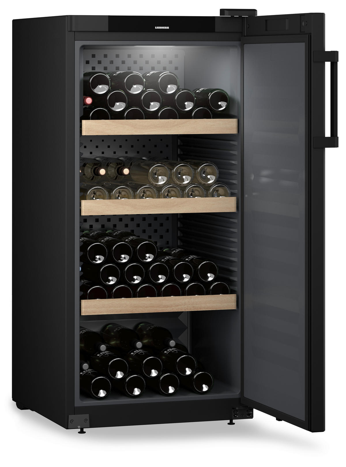 WEINKÜHLSCHRANK WSbl 4201  - Schwarz, Basics, Metall (59,7/128,4/76,3cm) - Liebherr