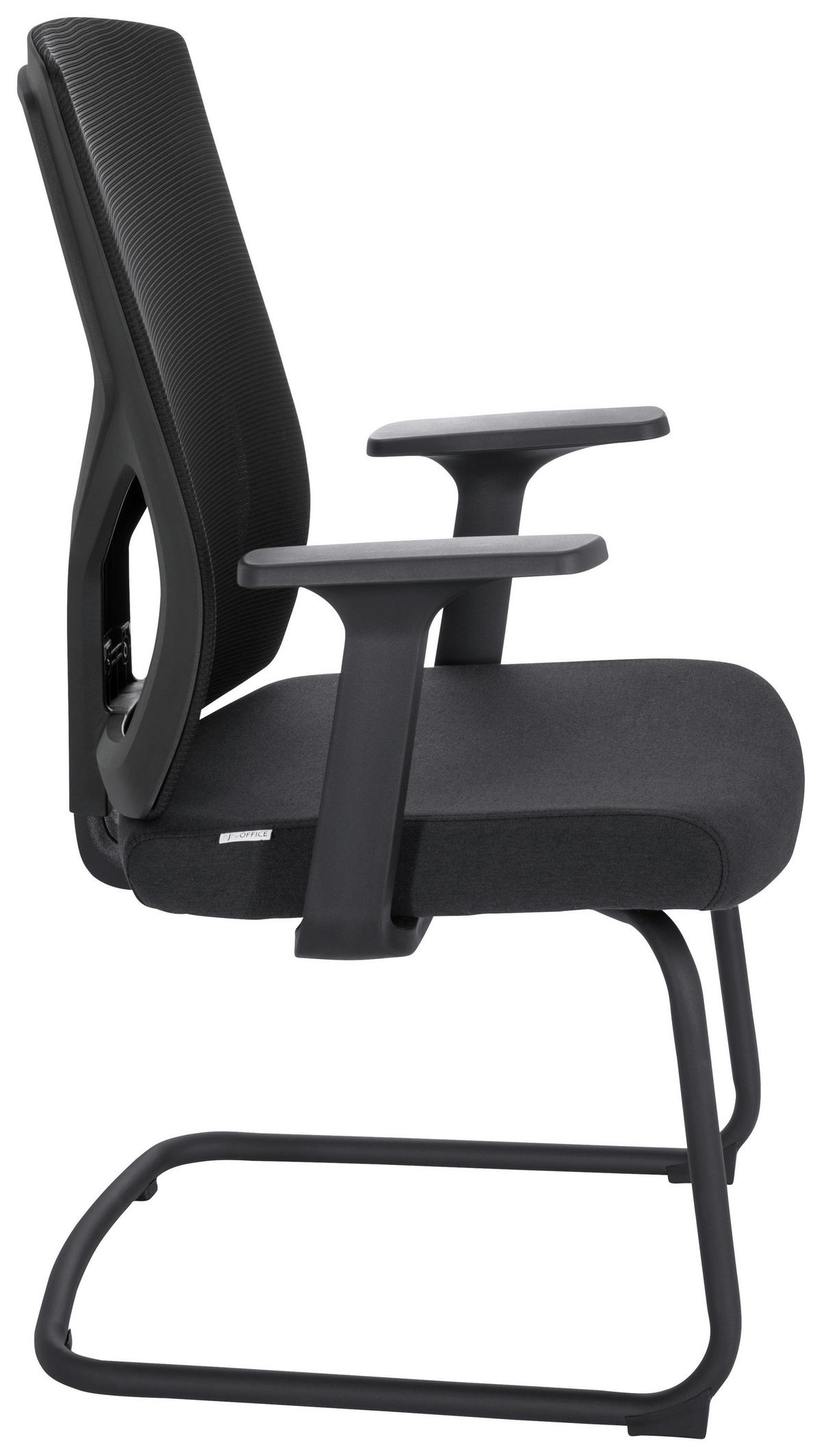KONFERENČNI STOL umetna masa, tekstil črna  - črna, Moderno, kovina/umetna masa (62/107/63cm) - MID.YOU