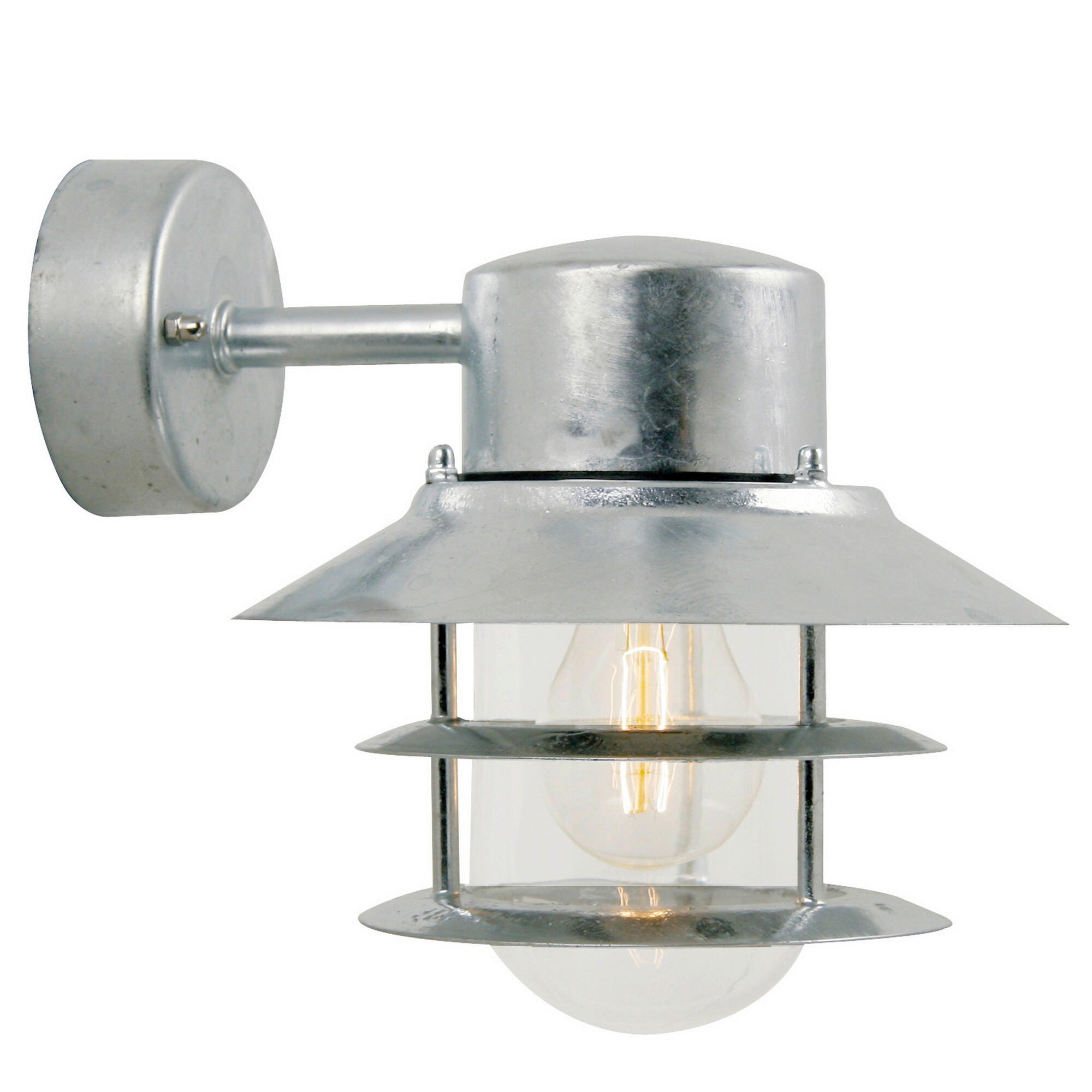 AUßENWANDLEUCHTE 25/23 cm   - Zinkfarben, Basics, Metall (25/23cm) - Nordlux