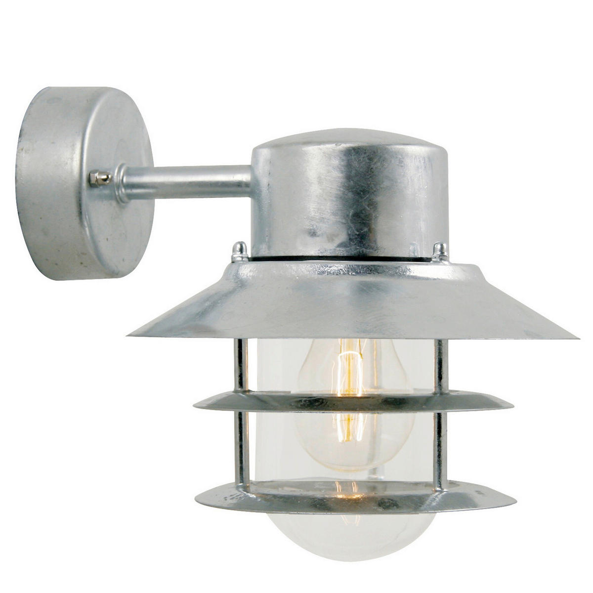 AUßENWANDLEUCHTE 25/23 cm   - Zinkfarben, Basics, Metall (25/23cm) - Nordlux