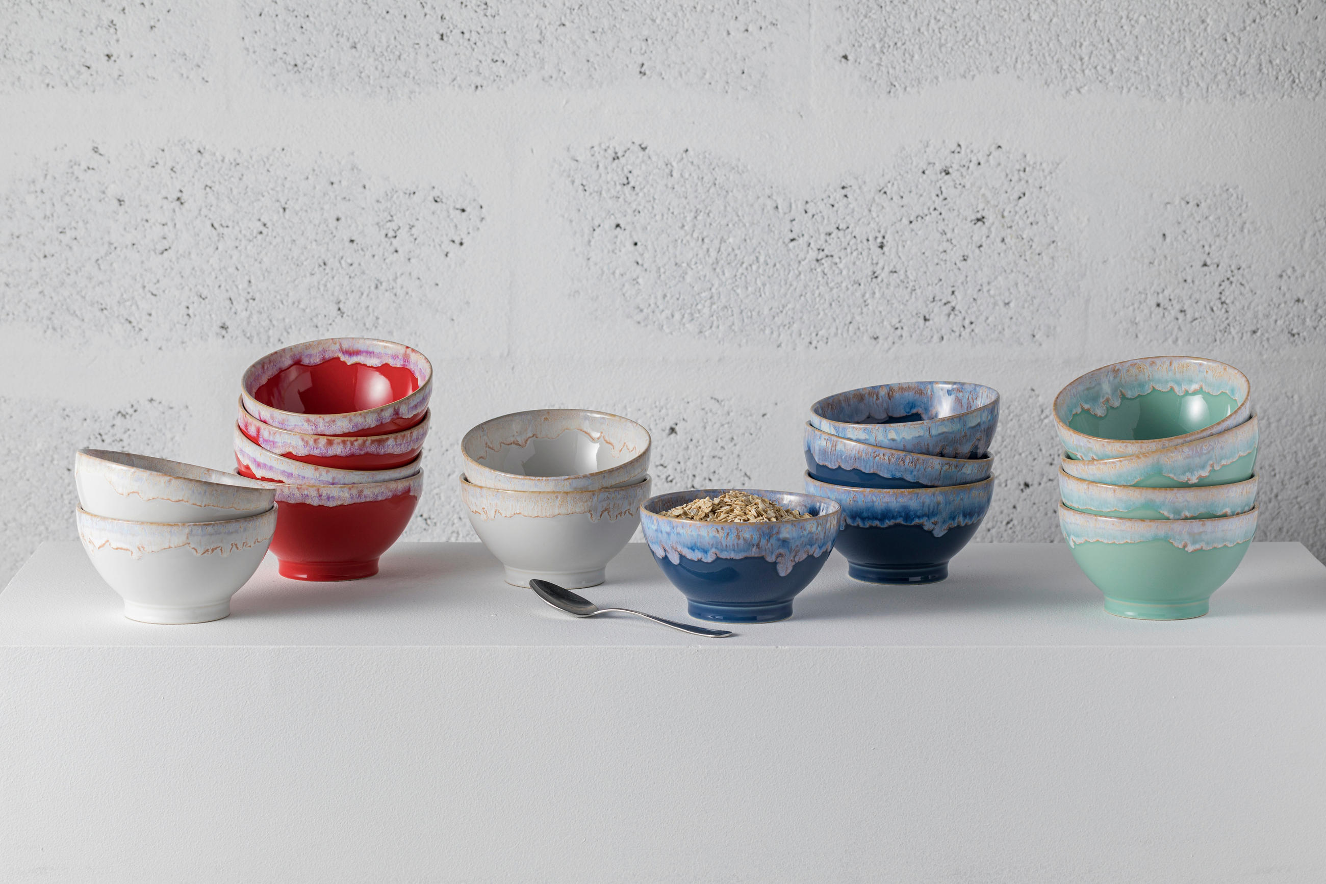 SCHÜSSELSET GRESPRESSO 4-teilig  - Multicolor, Basics, Keramik (15/8cm) - Costa Nova