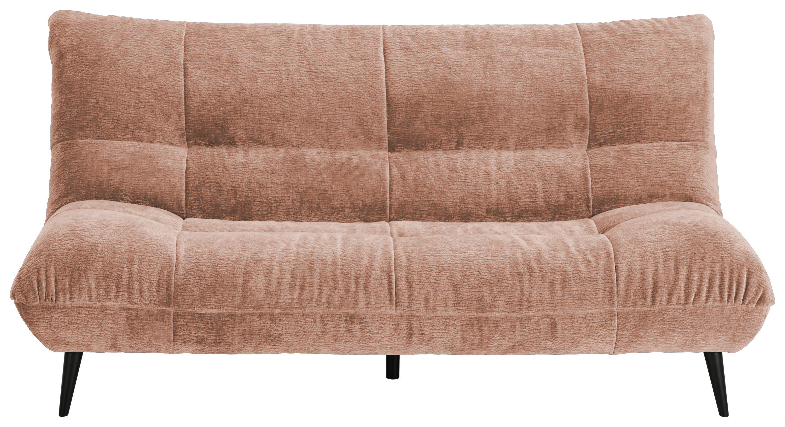 2-SITZER-SOFA in Mikrofaser Rosa  - Schwarz/Rosa, Konventionell, Textil/Metall (198/100/101cm) - MID.YOU