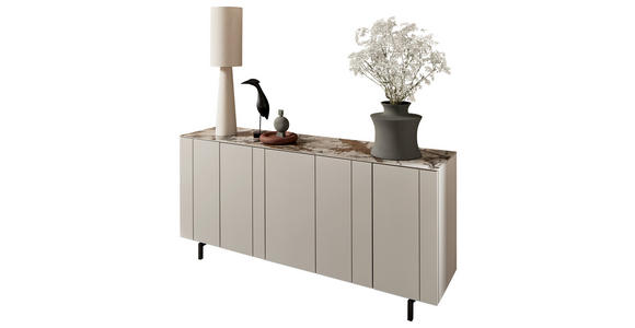 SIDEBOARD Perlmutt 180/85/45 cm - Perlmutt/Schwarz, Design, Holzwerkstoff/Metall (180/85/45cm) - Johann Jakob