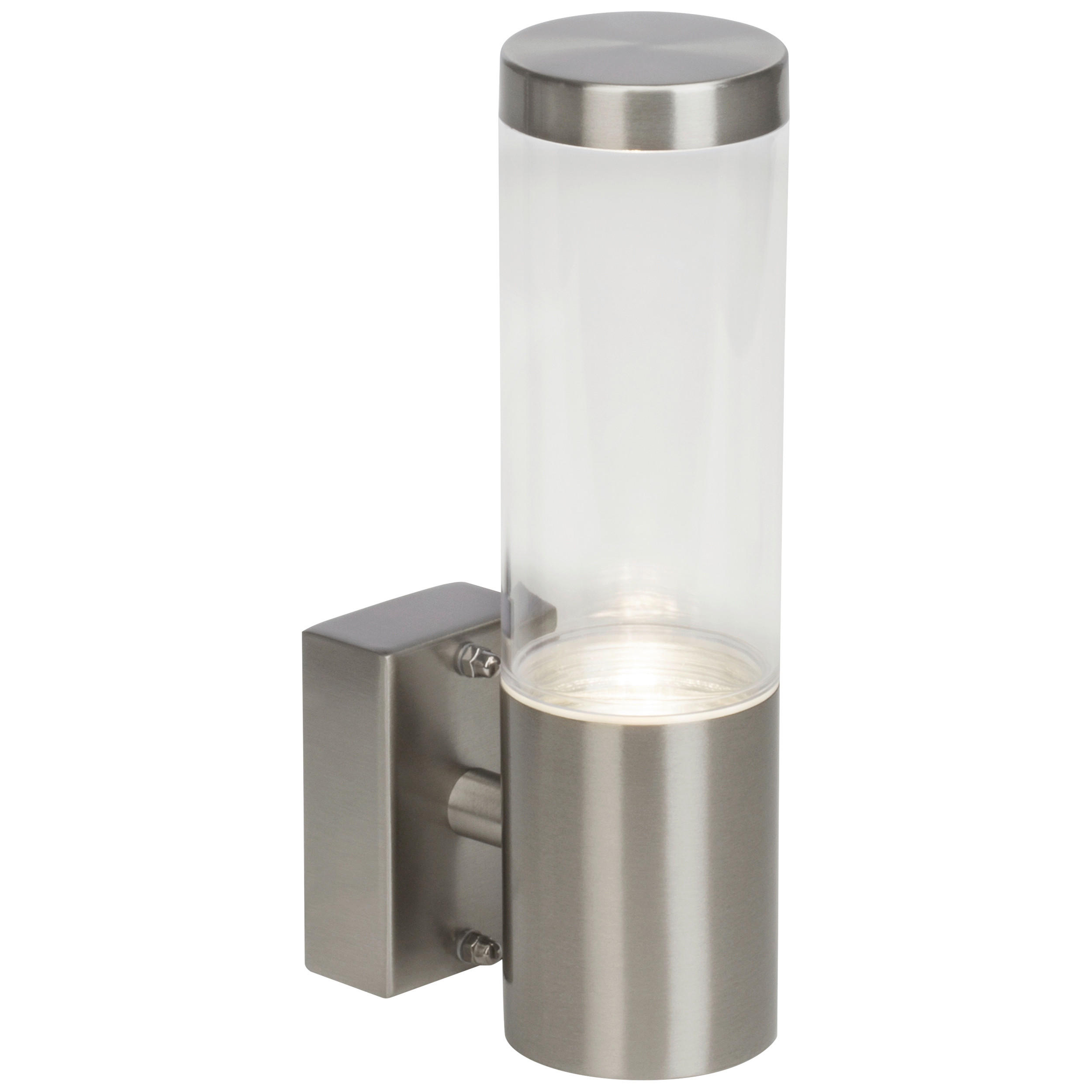 ZUNANJA STENSKA SVETILKA   6/22/11 cm            - barve nerjavečega jekla, Basics, kovina/umetna masa (6/22/11cm)