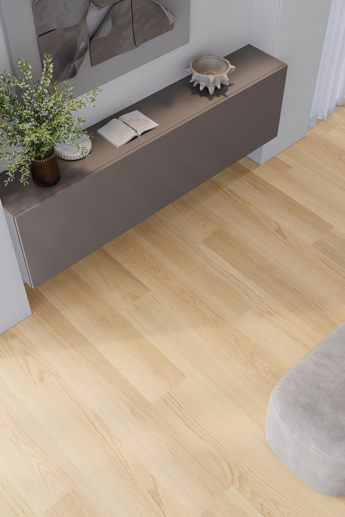 VINYLBODEN Barlinek SPC Peach Oak  per  m² - Eichefarben, Design, Kunststoff (19,8/0,55/123,4cm) - Barlinek