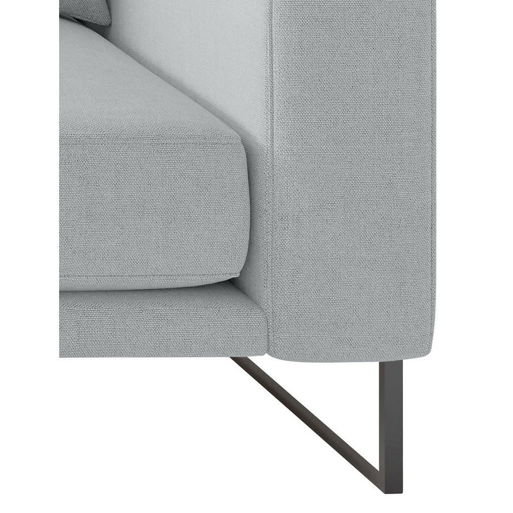 Thumbnail - Livetastic Bigsofa Natalia, Grau, Textil, 2-Sitzer, Füllung: Daunen, Silikon,Silikon, 283x150 cm, Made in EU, Rücken ech...