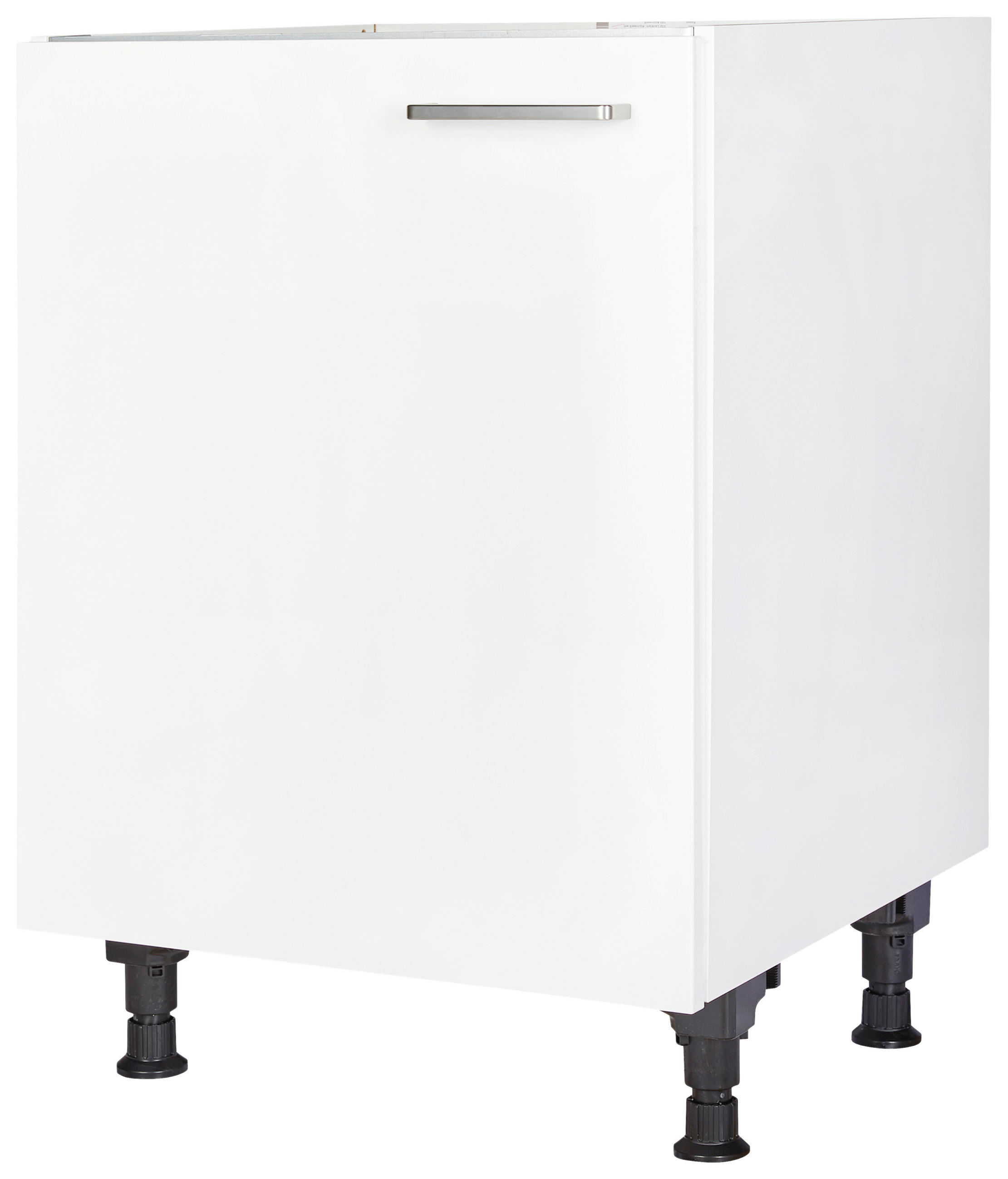 SPÜLENUNTERSCHRANK 60/87/56 cm  in Weiß  - Edelstahlfarben/Weiß, MODERN, Holzwerkstoff/Metall (60/87/56cm) - Nobilia