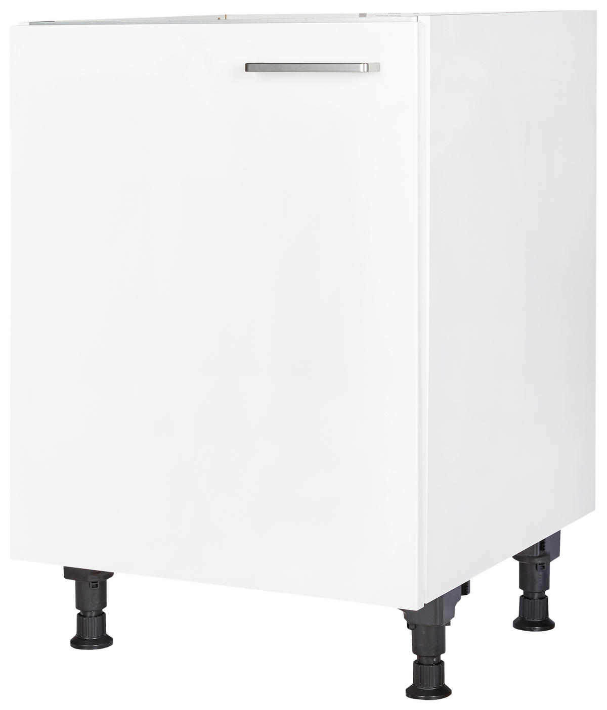 SPÜLENUNTERSCHRANK 60/87/56 cm  in Weiß  - Edelstahlfarben/Weiß, MODERN, Holzwerkstoff/Metall (60/87/56cm) - Nobilia