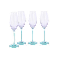 SEKTGLAS Swirly Spring 210 ml 4-teilig  - Multicolor, Basics, Glas (210ml) - Creatable