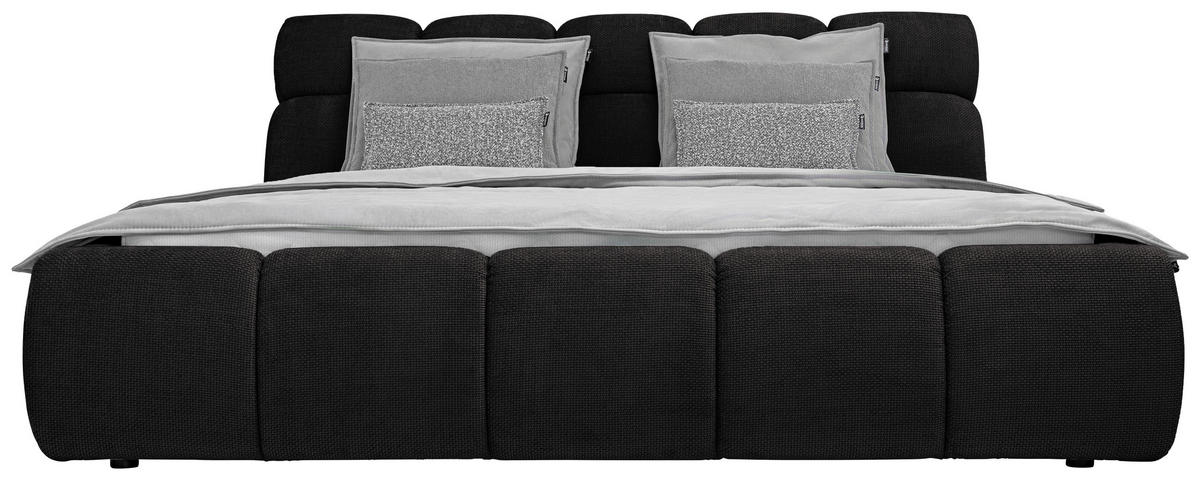 POLSTERBETT 140/200 cm  in Schwarz  - Schwarz, Design, Kunststoff/Textil (140/200cm) - Esposa
