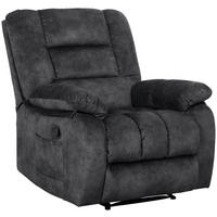 MASSAGESESSEL Velours, Webstoff Grau    - Schwarz/Grau, KONVENTIONELL, Kunststoff/Textil (94/102/100cm) - MID.YOU