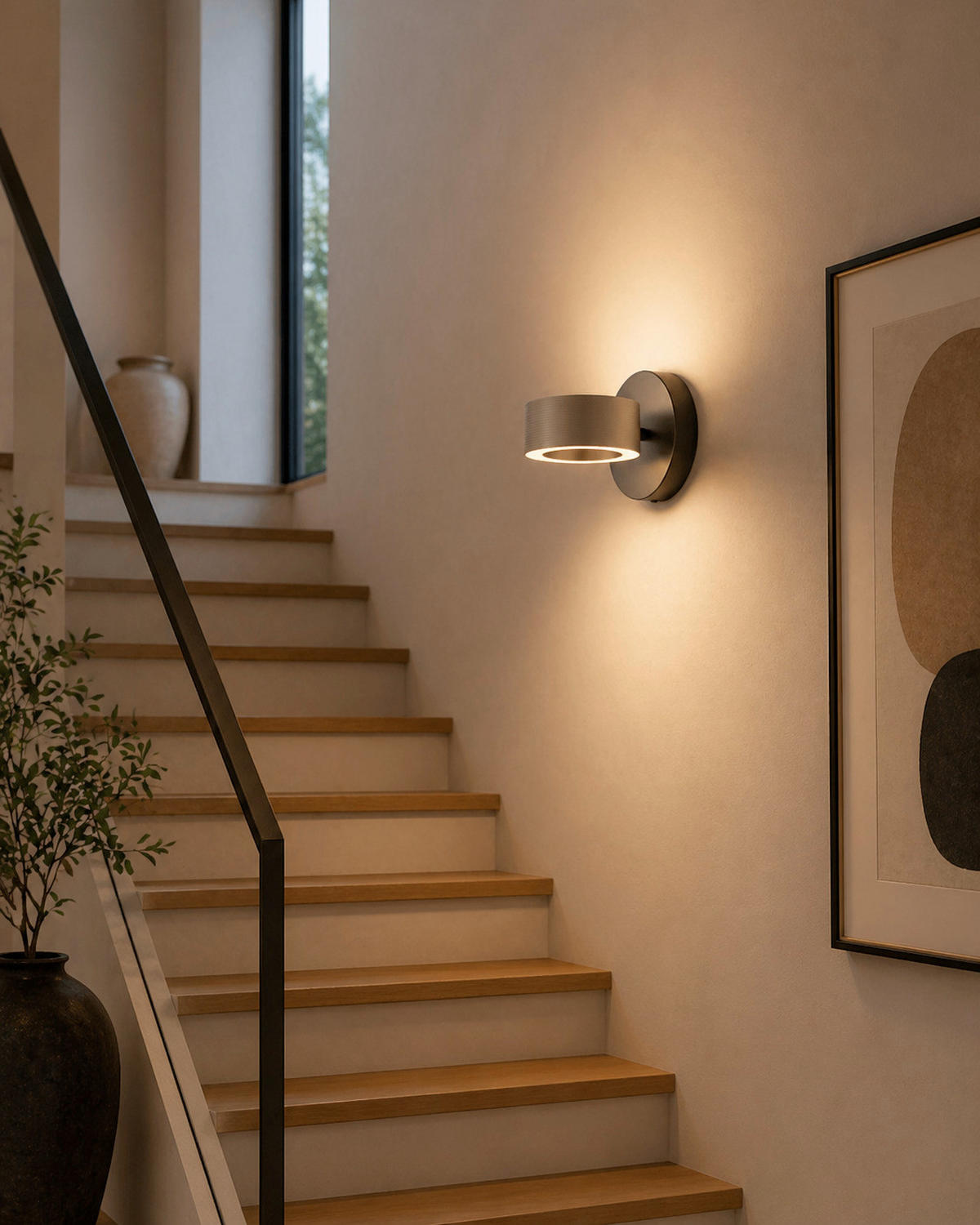 LED-WANDLEUCHTE - Schwarz/Braun, Design, Kunststoff/Metall (11/20/15cm) - Brilliant
