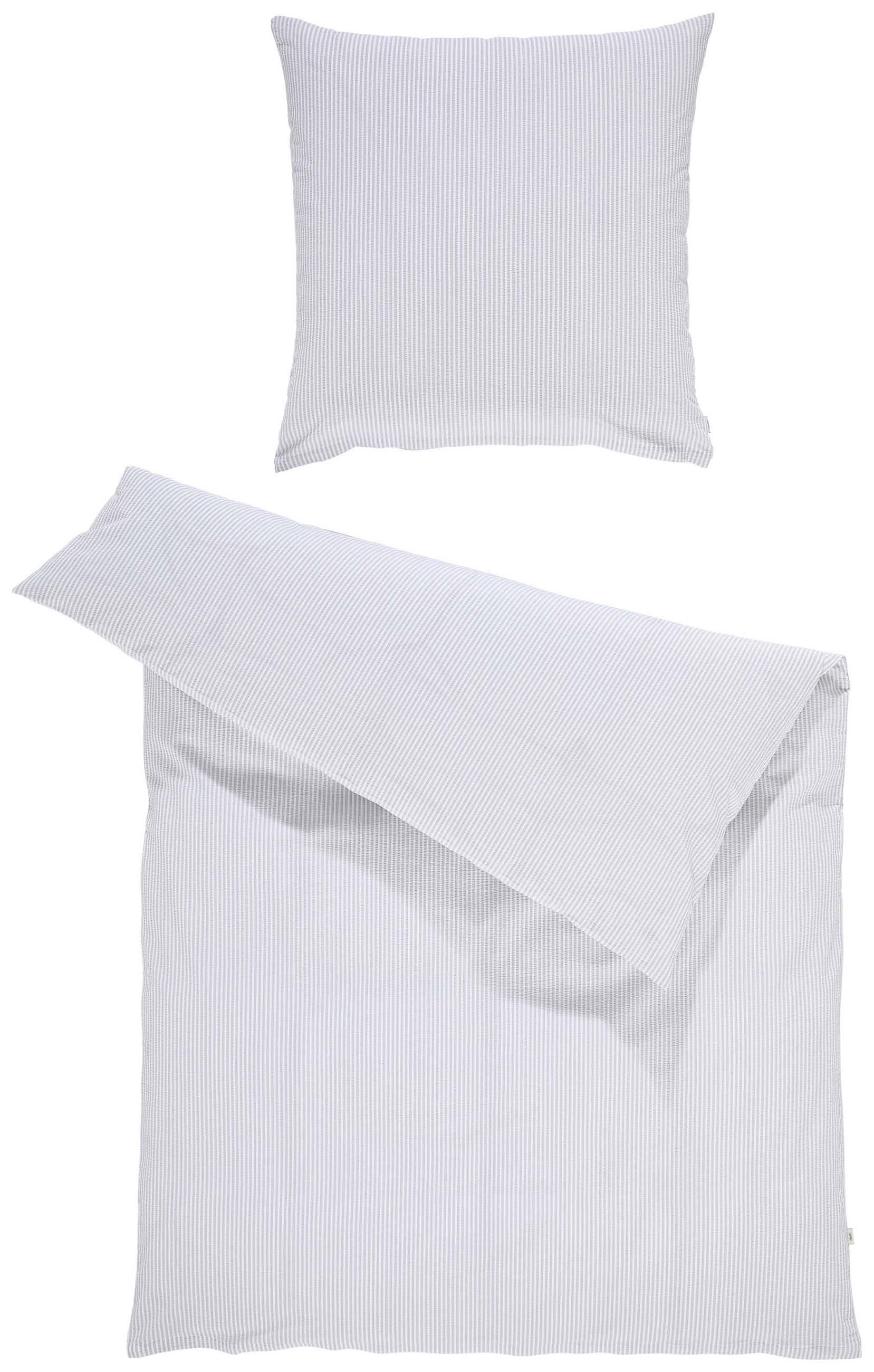 BETTWÄSCHE BENTE Seersucker 155/220 cm  - Hellgrau, Design, Textil (155/220cm) - Esprit