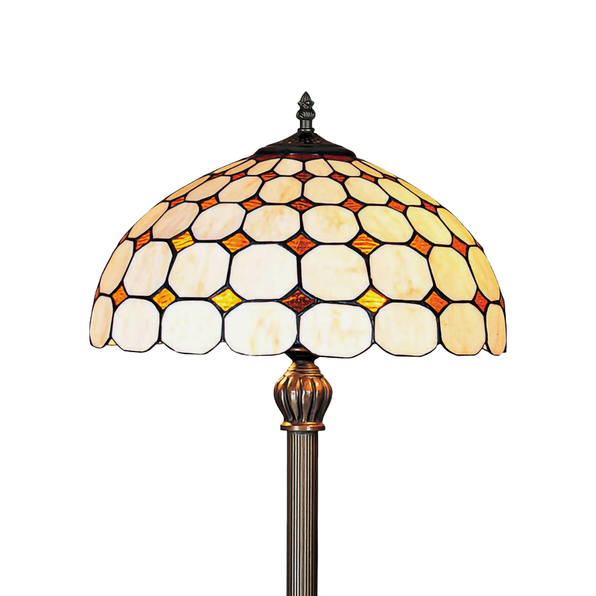 ÁLLÓLÁMPA - barna/többszínű, Basics, Üveg/fém (40/140/40cm)