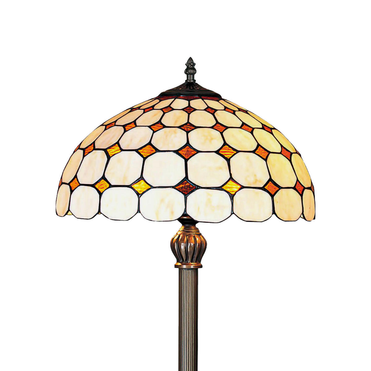 ÁLLÓLÁMPA - barna/többszínű, Basics, Üveg/fém (40/140/40cm)