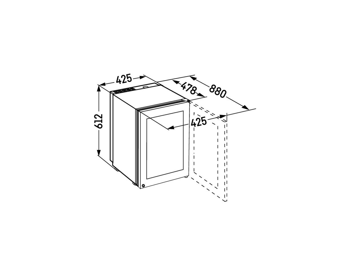 HUMIDOR - Edelstahlfarben, Basics, Metall (42,5/61,2/47,8cm) - Liebherr