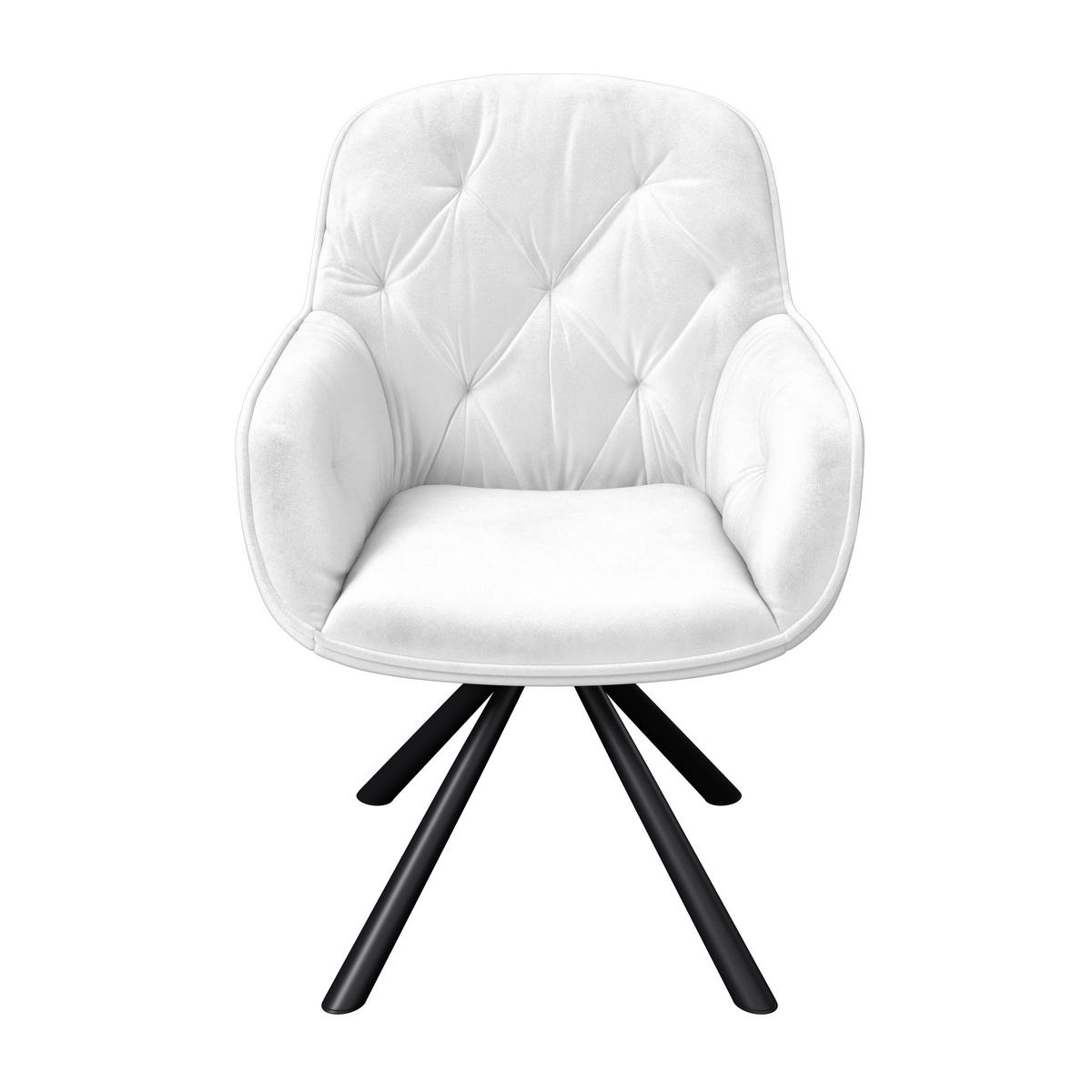 STOL MED ARMSTÖD järn sammet  - beige/svart, Klassisk, metall/textil (62/85/62cm) - Hom`in