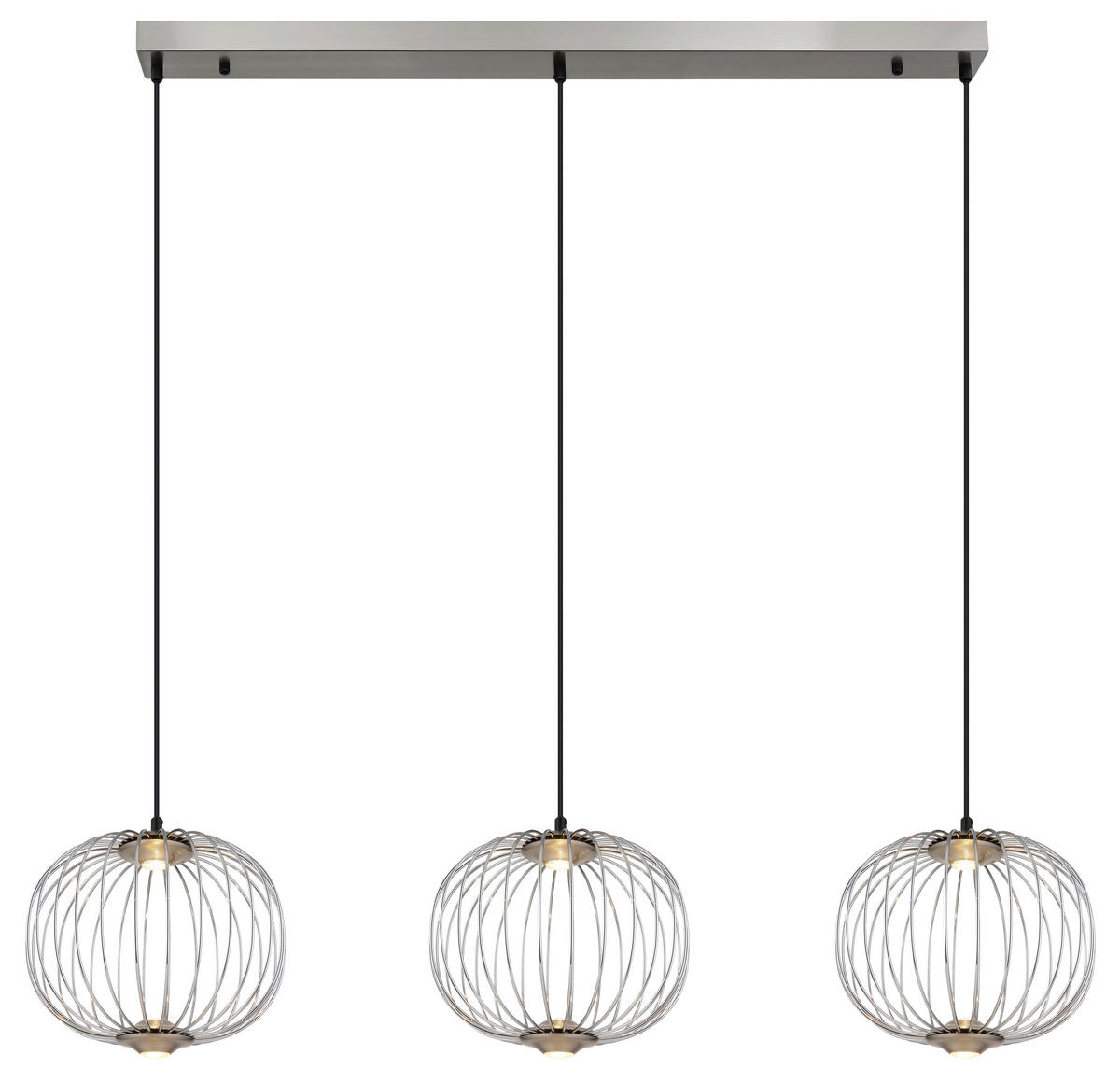 LED-HÄNGELEUCHTE 126/30/150 cm  - Chromfarben/Schwarz, Design, Kunststoff/Metall (126/30/150cm)