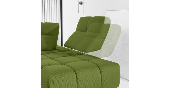 ECKSOFA in Struktur Grün 313/233 cm - Schwarz/Grün, Design, Kunststoff/Textil (313/233cm) - Emilio Belluti