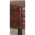 BARHOCKER Echtleder Braun, Schwarz Eisen Lederauswahl  - Schwarz/Braun, LIFESTYLE, Leder/Metall (36/78/36cm) - Landscape