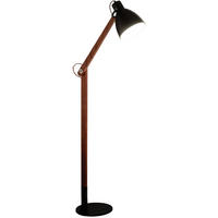 STEHLEUCHTE SVEVA 73/180 cm  - Walnussfarben/Schwarz, Design, Holz/Metall (73/180cm) - Fabas Luce