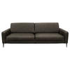 3,5-SITZER in Echtleder Fango  - Fango/Schwarzchrom, Design, Leder/Metall (207/85/92cm) - Livetastic