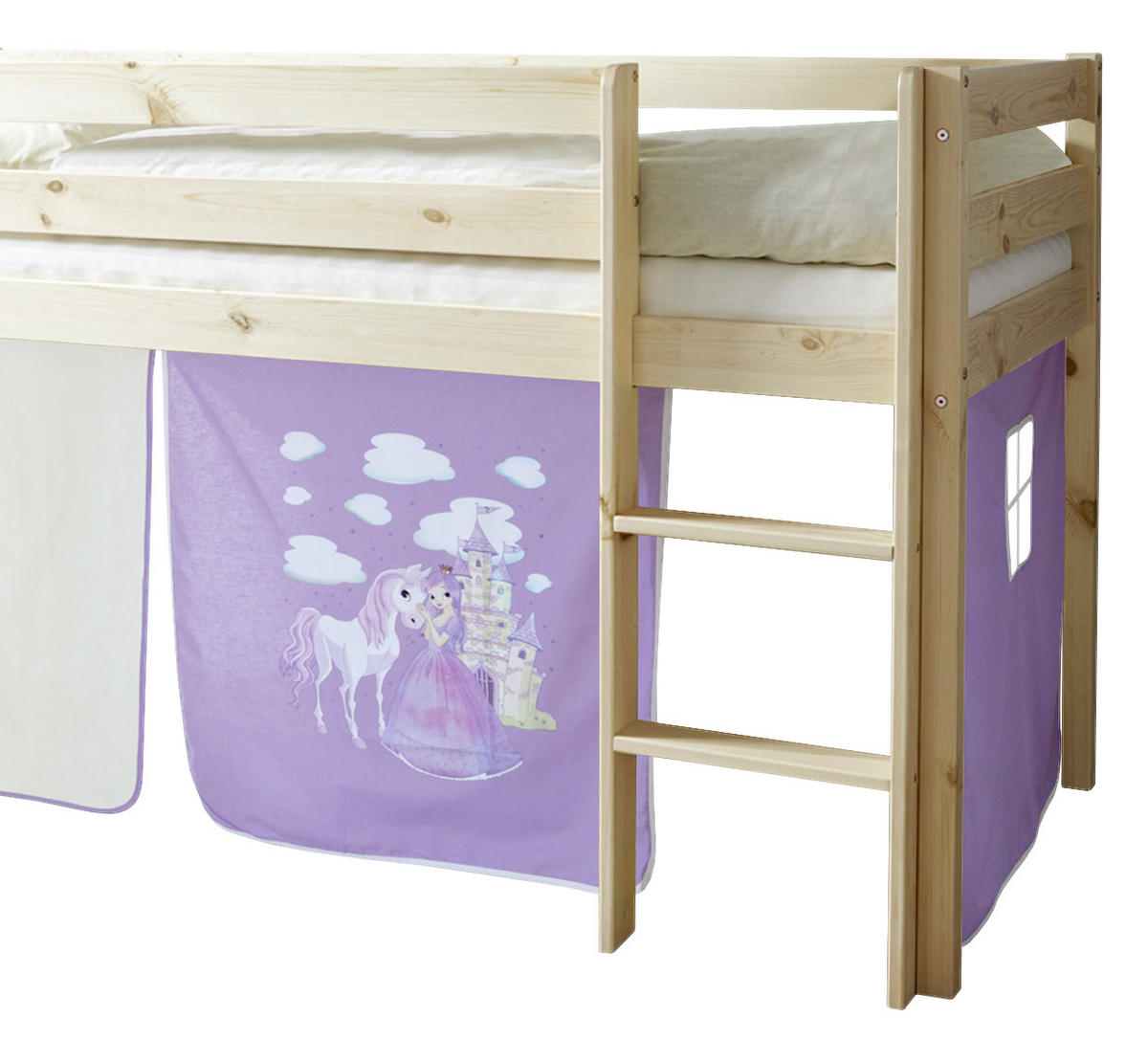 HOCHBETT 90/200 cm Lila, Naturfarben, Beige Naturfarben  - Beige/Lila, Natur, Holz (90/200cm) - MID.YOU