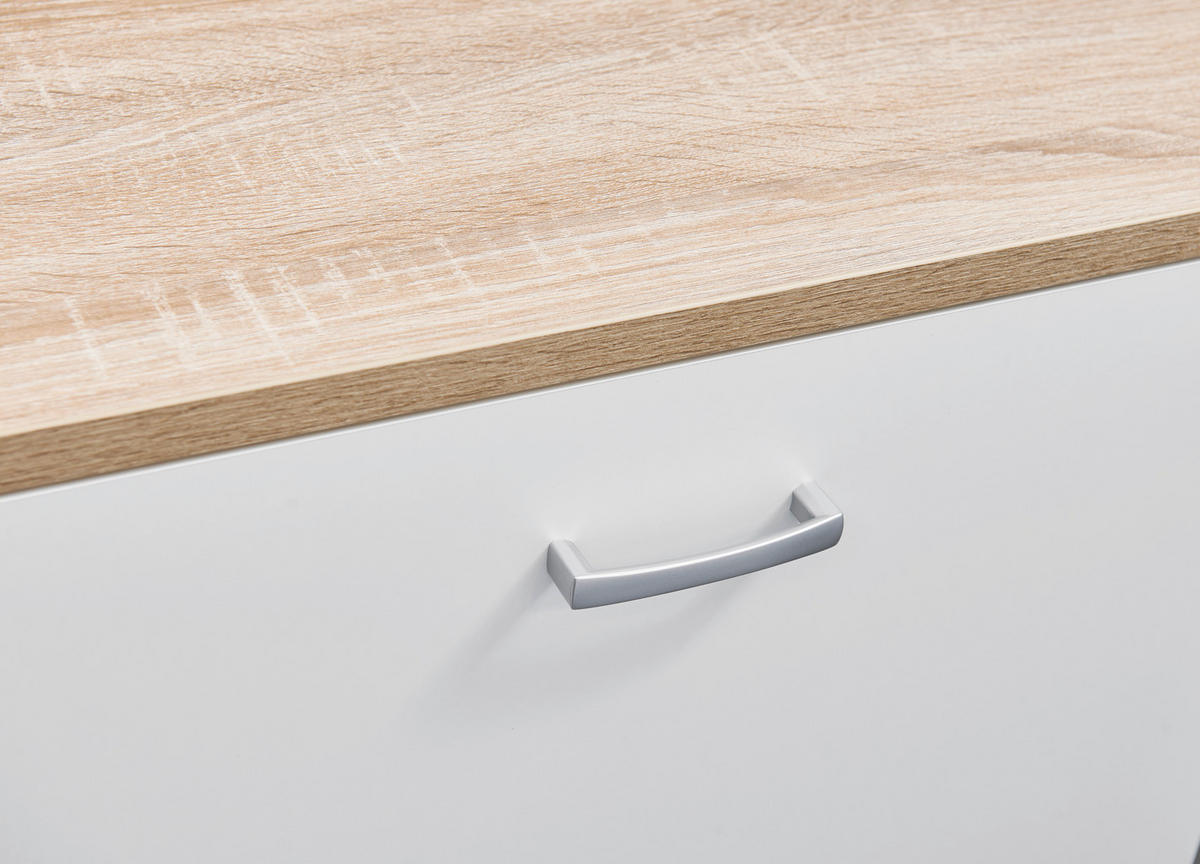 INSULĂ DE BUCĂTĂRIE 138/91/56 cm  - stejar Sonoma/argintiu, Trend, plastic/material pe bază de lemn (138/91/56cm) - Xora