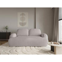 2-SITZER-SOFA Sevilla Plus Bouclé Beige  - Beige/Schwarz, Design, Kunststoff/Textil (210/92/110cm) - MID.YOU