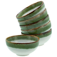 DIPSCHALENSET Keramik Steinzeug  - Weiß/Grün, Design, Keramik - Creatable