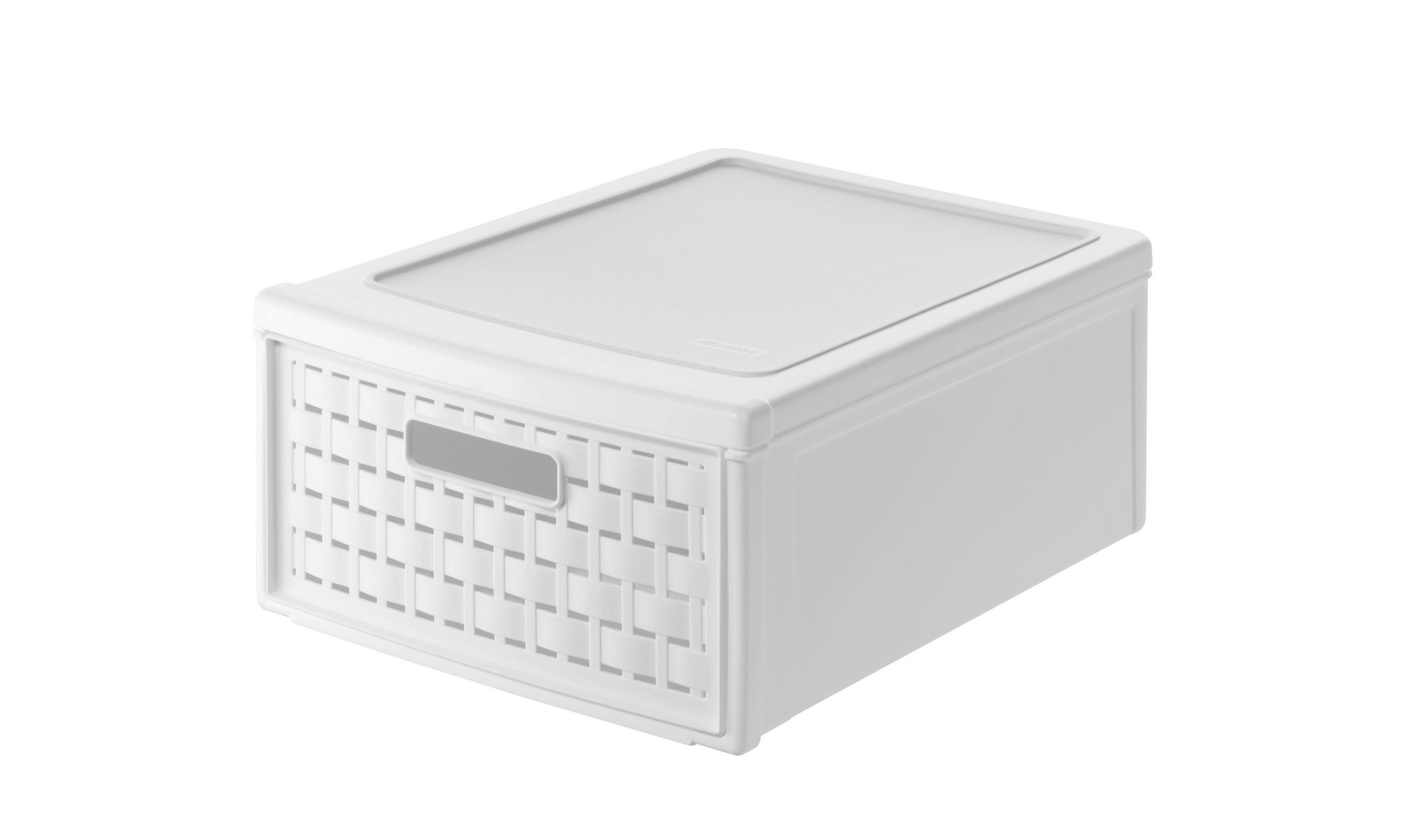ZÁSUVKOVÝ BOX - bílá, Konvenční, plast (26/14.5/35cm) - Rotho