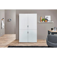 SCHRANKKÜCHE  124/200/70 cm  in Weiß  - Eichefarben/Schwarz, Basics, Holzwerkstoff/Metall (124/200/70cm) - MID.YOU